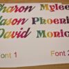 Personalised Rainbow Glitter Name Stickers - Water bottle, lunch boxes, Glass,
