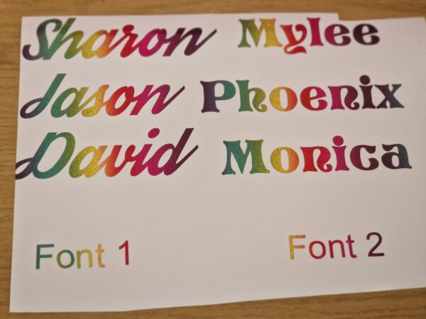 Personalised Rainbow Glitter Name Stickers - Water bottle, lunch boxes, Glass,