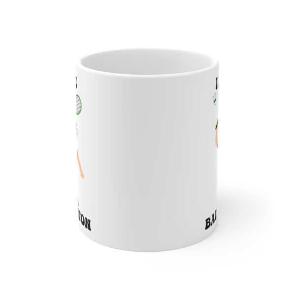 I Love Badminton White Mug