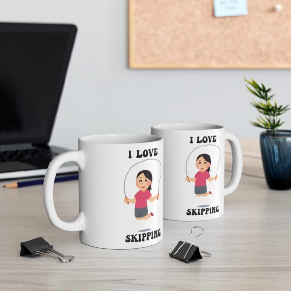 I Love Skipping White Mug
