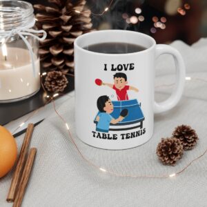 I Love Table Tennis White Mug