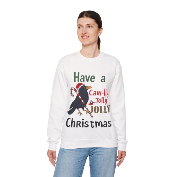 10459396886266442555_2048-2.jpeg F-Caw-F Funny Christmas Crow Unisex Sweatshirt | Festive Bird Gift