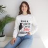 10691934539472505313_2048.jpeg F-CAW-F Funny Christmas Crow Unisex Sweatshirt | Festive Bird Gift for Coffee Lovers & Bird Fans