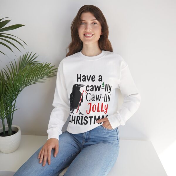 10691934539472505313_2048.jpeg F-CAW-F Funny Christmas Crow Unisex Sweatshirt | Festive Bird Gift for Coffee Lovers & Bird Fans