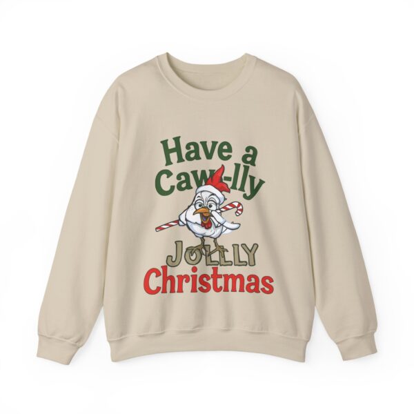 Crewneck Sweatshirt Funny Christmas Crow Gift | Festive Bird Apparel for Coffee Lovers & Bird Fans
