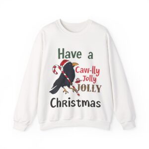 F-Caw-F Funny Christmas Crow Unisex Sweatshirt | Festive Bird Gift