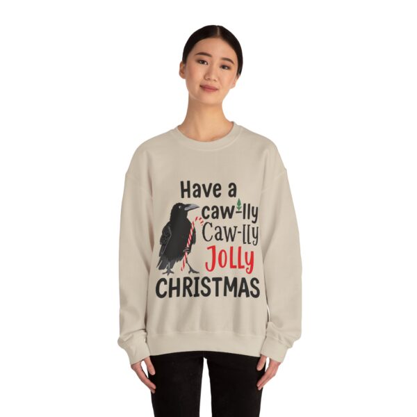 16684200918384051185_2048.jpeg F-CAW-F Funny Christmas Crow Unisex Sweatshirt | Festive Bird Gift for Coffee Lovers & Bird Fans