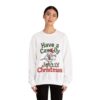 Crewneck Sweatshirt Funny Christmas Crow Gift | Festive Bird Apparel for Coffee Lovers & Bird Fans