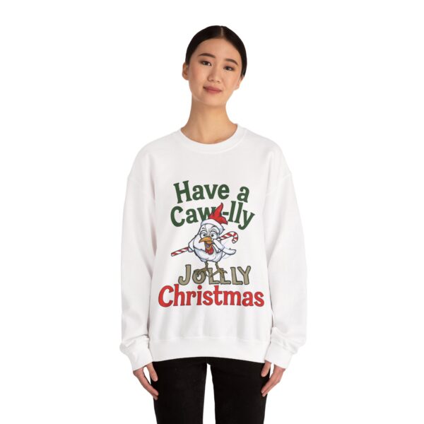 Crewneck Sweatshirt Funny Christmas Crow Gift | Festive Bird Apparel for Coffee Lovers & Bird Fans
