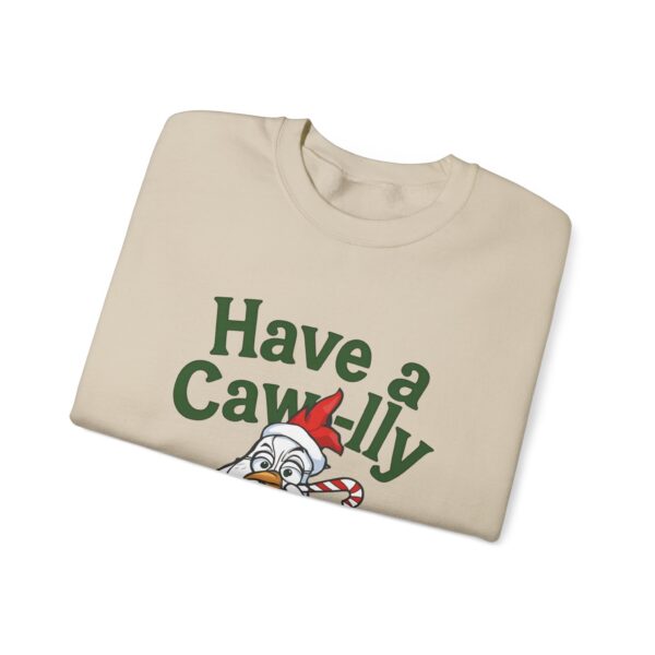 Crewneck Sweatshirt Funny Christmas Crow Gift | Festive Bird Apparel for Coffee Lovers & Bird Fans