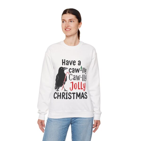16992166452741933915_2048.jpeg F-CAW-F Funny Christmas Crow Unisex Sweatshirt | Festive Bird Gift for Coffee Lovers & Bird Fans