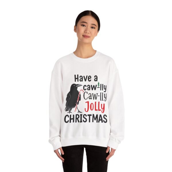 17936835125342177254_2048.jpeg F-CAW-F Funny Christmas Crow Unisex Sweatshirt | Festive Bird Gift for Coffee Lovers & Bird Fans
