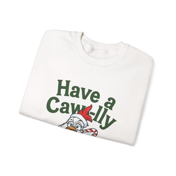 Crewneck Sweatshirt Funny Christmas Crow Gift | Festive Bird Apparel for Coffee Lovers & Bird Fans