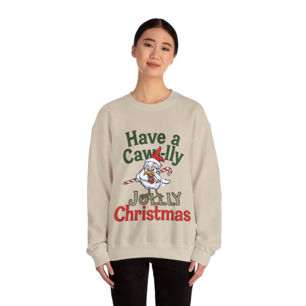 Crewneck Sweatshirt Funny Christmas Crow Gift | Festive Bird Apparel for Coffee Lovers & Bird Fans