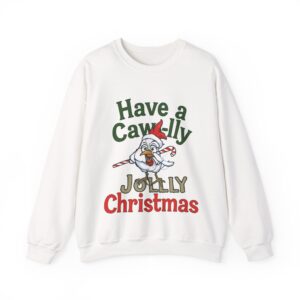 4847754427027142020_2048-9.jpeg Crewneck Sweatshirt Funny Christmas Crow Gift | Festive Bird Apparel for Coffee Lovers & Bird Fans