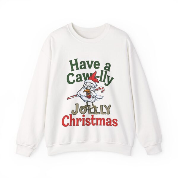 Crewneck Sweatshirt Funny Christmas Crow Gift | Festive Bird Apparel for Coffee Lovers & Bird Fans
