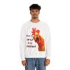 Funny Christmas Crow Unisex Sweatshirt | Festive Bird Gift for Coffee Lovers