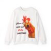 Funny Christmas Crow Unisex Sweatshirt | Festive Bird Gift for Coffee Lovers