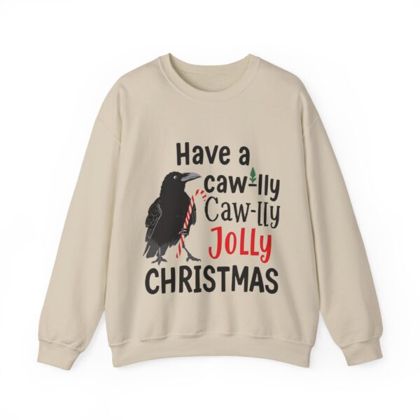 6664382600141793791_2048.jpeg F-CAW-F Funny Christmas Crow Unisex Sweatshirt | Festive Bird Gift for Coffee Lovers & Bird Fans