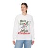 Crewneck Sweatshirt Funny Christmas Crow Gift | Festive Bird Apparel for Coffee Lovers & Bird Fans