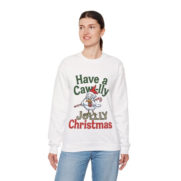 Crewneck Sweatshirt Funny Christmas Crow Gift | Festive Bird Apparel for Coffee Lovers & Bird Fans