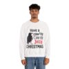 8211852950877773663_2048.jpeg F-CAW-F Funny Christmas Crow Unisex Sweatshirt | Festive Bird Gift for Coffee Lovers & Bird Fans