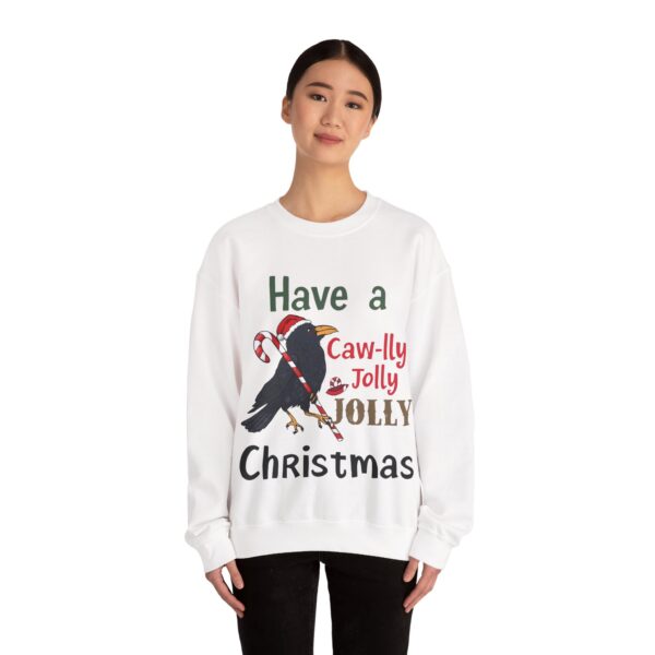 8286633552083447235_2048-2.jpeg F-Caw-F Funny Christmas Crow Unisex Sweatshirt | Festive Bird Gift